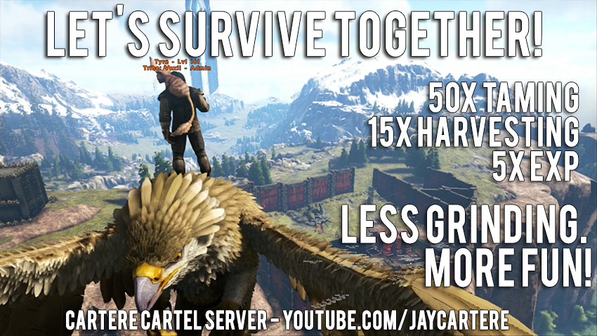 Join My Boosted Ps4 Ark Servers Today Play On The Cartere Cartel Ark Servers Jay Cartere