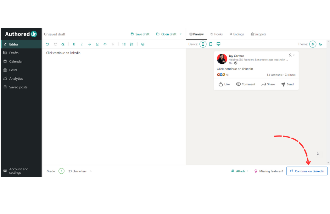Authored up how to post tutorial how to post linkedin carousels using authoredup