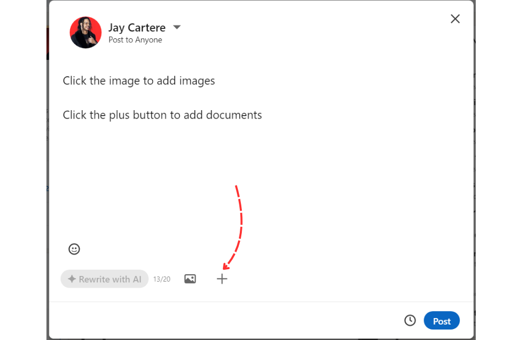 how to add carousels to your post a linkedin post how to add documents to a linkedin post