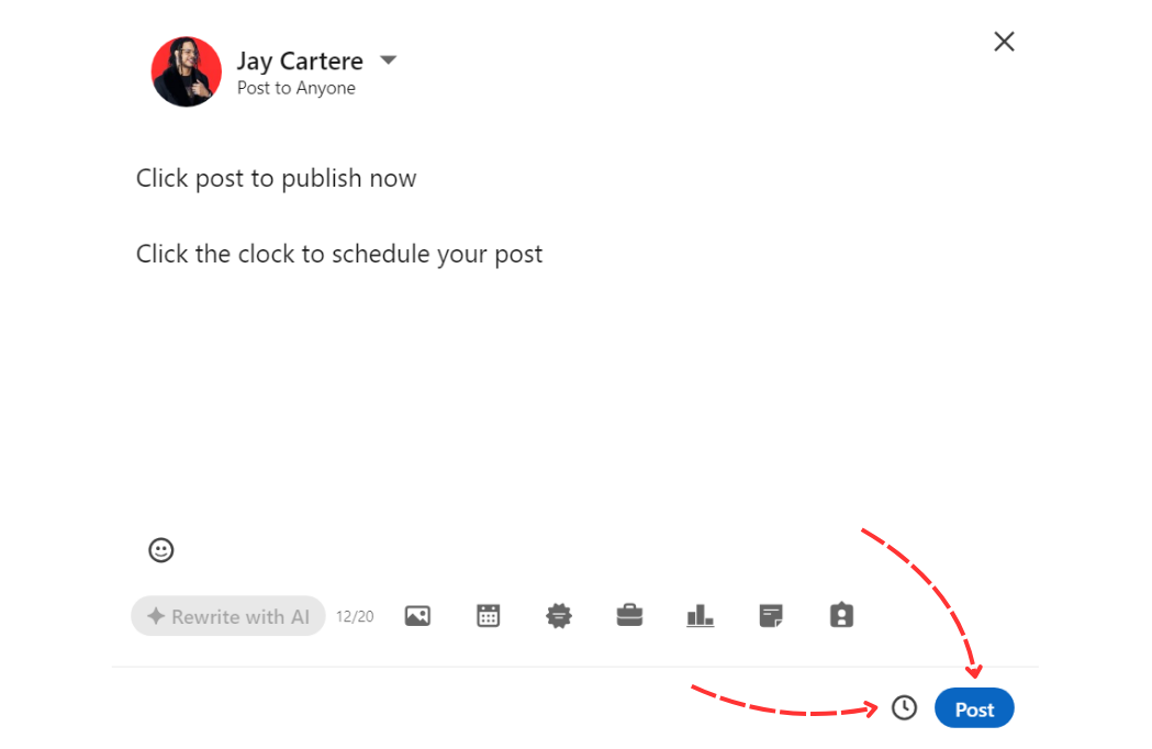 how to post on linkedin on desktop post button on linkedin