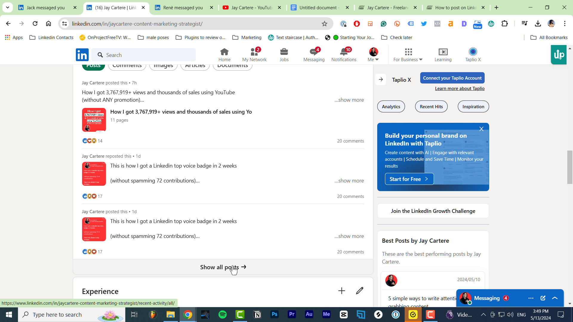 How to find all your Linkedin posts where to see all your Linkedin posts