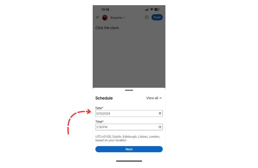 how to schedule linkedin posts on mobile app how to change date and time scheduled linkedin posts mobile app