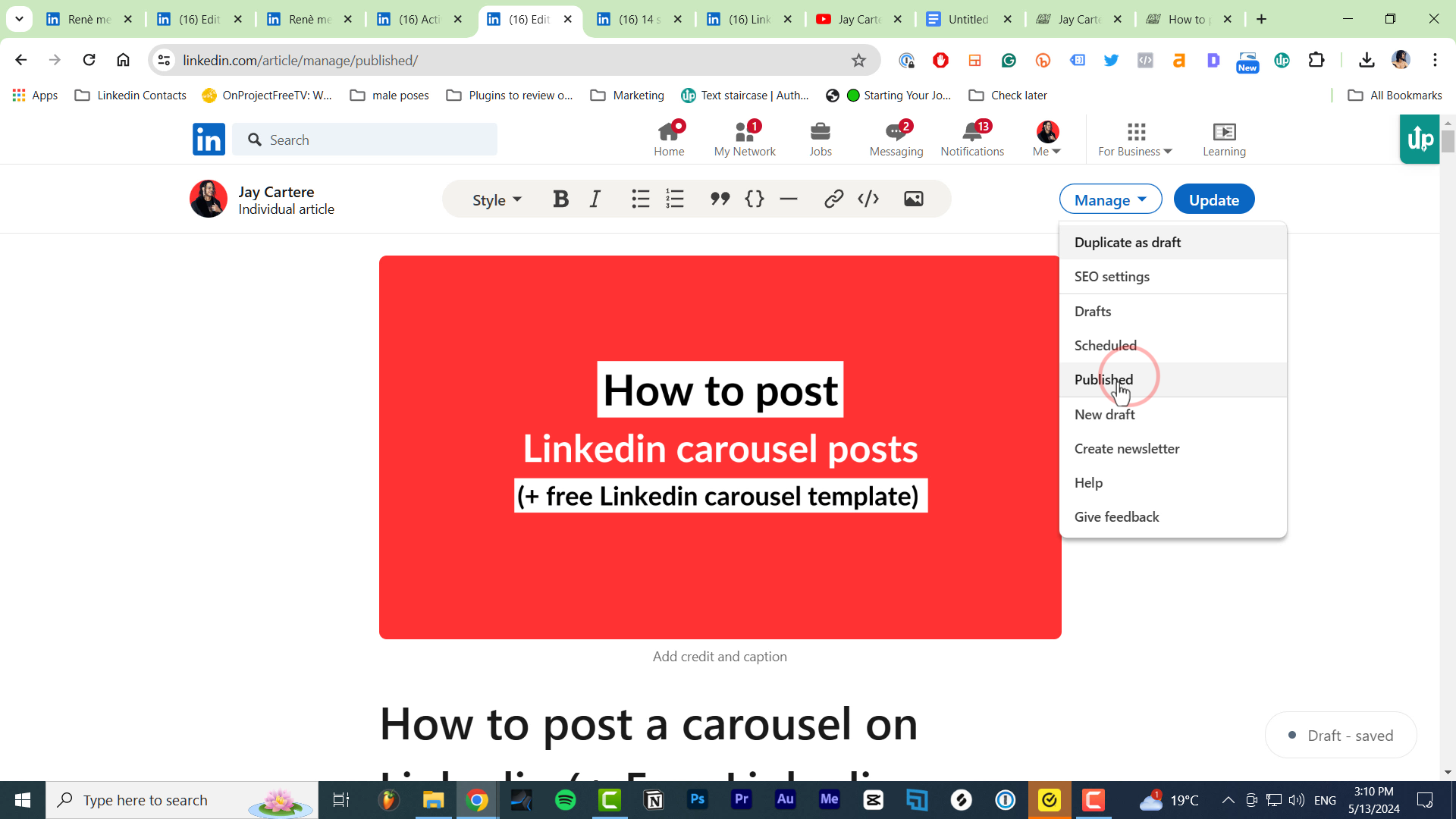 how to delete an article on Linkedin how to delete your linkedin articles