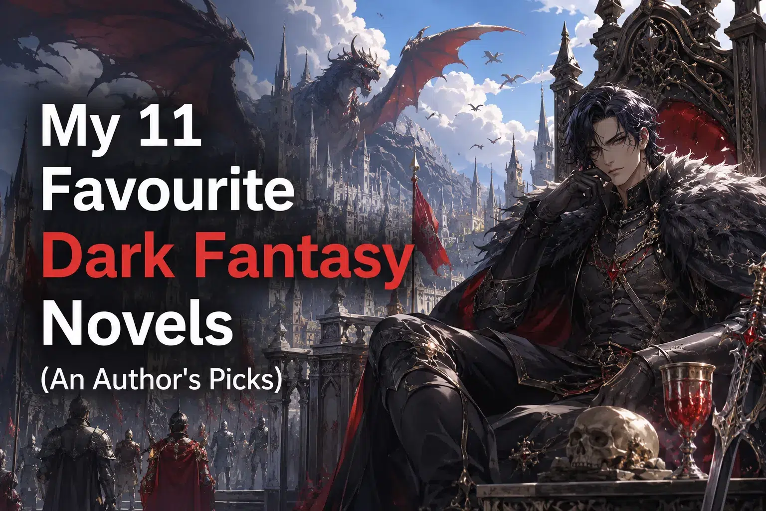 favourite dark fantasy novels - noble on a throne